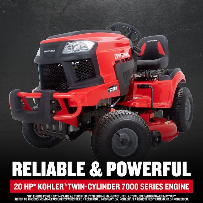 CRAFTSMAN T2200K 42" Turn Tight Riding Mower | 20HP Kohler V-Twin