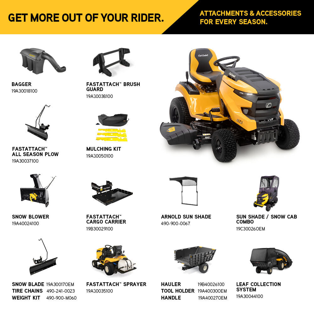 Cub Cadet XT1 LT50 FAB 50" Riding Lawn Tractor | 24HP Kohler V-Twin