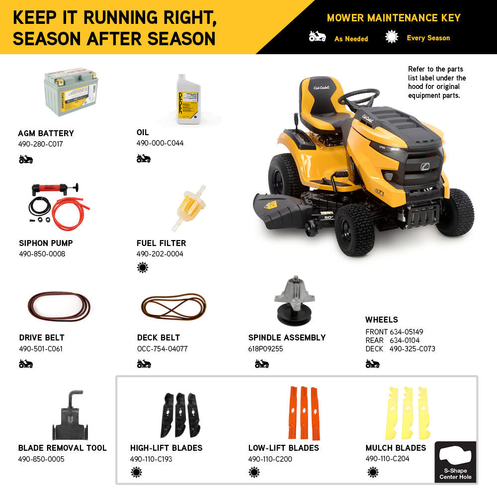 Cub Cadet XT1 LT50 FAB 50" Riding Lawn Tractor | 24HP Kohler V-Twin